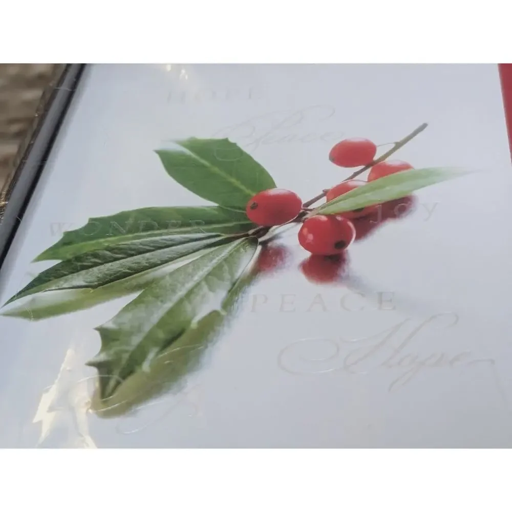 Hallmark Vintage 40 Christmas Cards Boxed Set With Envelopes Holly Mistletoe